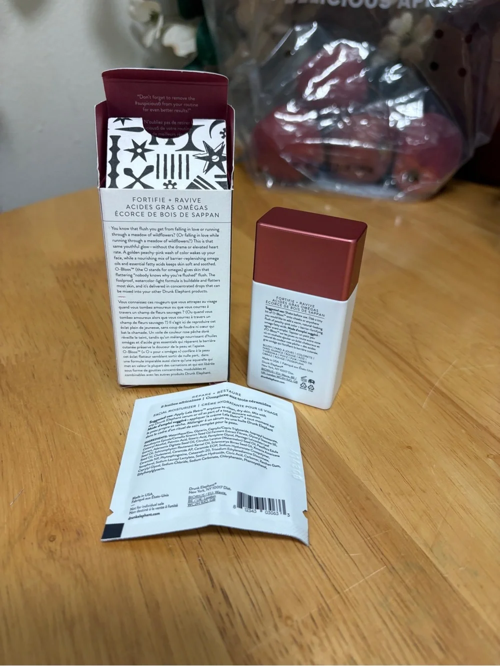 Drunk Elephant~O-Bloos Rosi Drops Fortify + Blush Full Sz 1oz, +sample, BNI, New